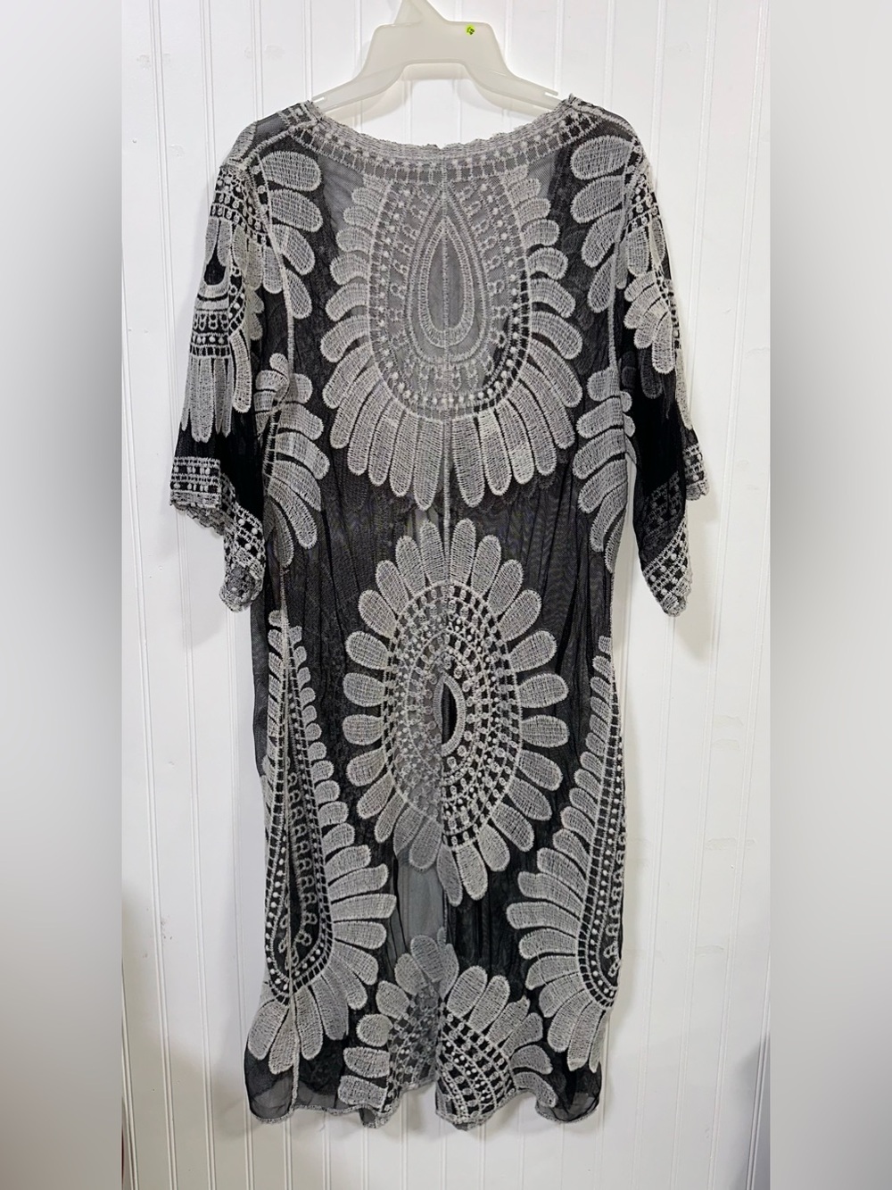 Cupshe Swimsuit Coverup OS Black & White Flowy Festival Boho Breezy Witchy - Picture 2 of 14